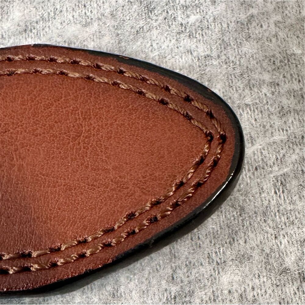 Dickies Men's Brown Leather Dress Belt Size 36 with Buckle - Picture 3 of 8